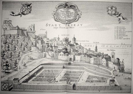 Veduta di Trieste, Stampa di Johann Weichard Valvasor, 1689